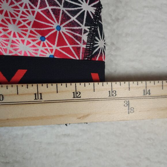 VSX Sport Victoria’s Secret Sports Bra L Red Black Geometric Print Racerback - Picture 7 of 8